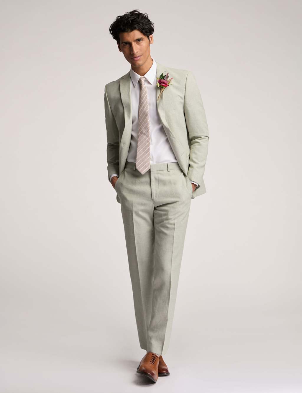 Slim Fit Linen Rich Suit Jacket 4 of 6