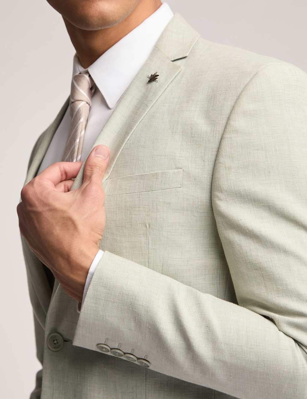 Slim Fit Linen Rich Suit Jacket 6 of 6