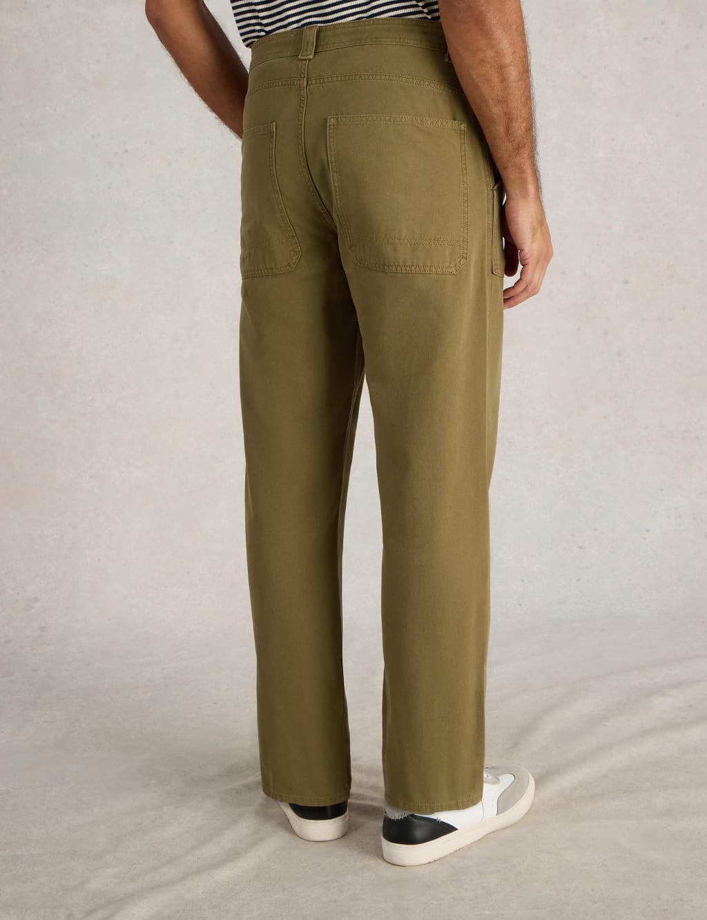 Regular Fit Pure Cotton Utility Trousers 4 of 6