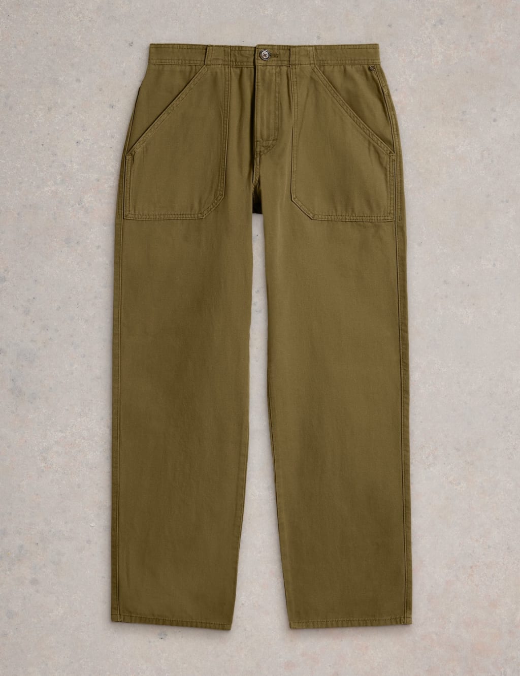 Regular Fit Pure Cotton Utility Trousers 2 of 6