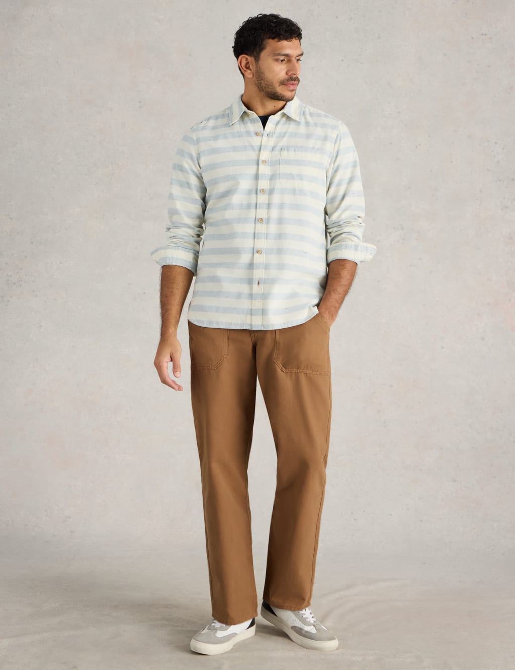 Regular Fit Pure Cotton Utility Trousers 3 of 6