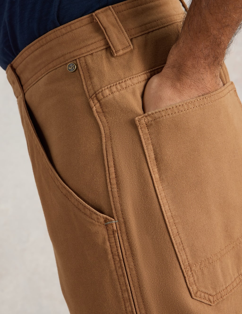 Regular Fit Pure Cotton Utility Trousers 5 of 6