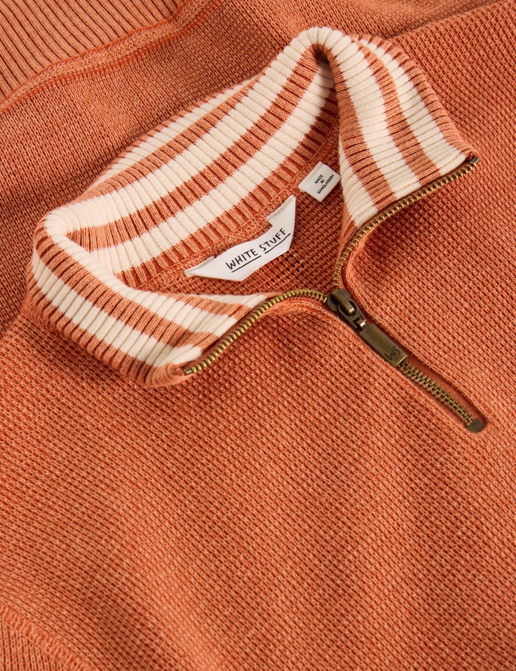 Pure Cotton Textured Half Zip Jumper 6 of 6