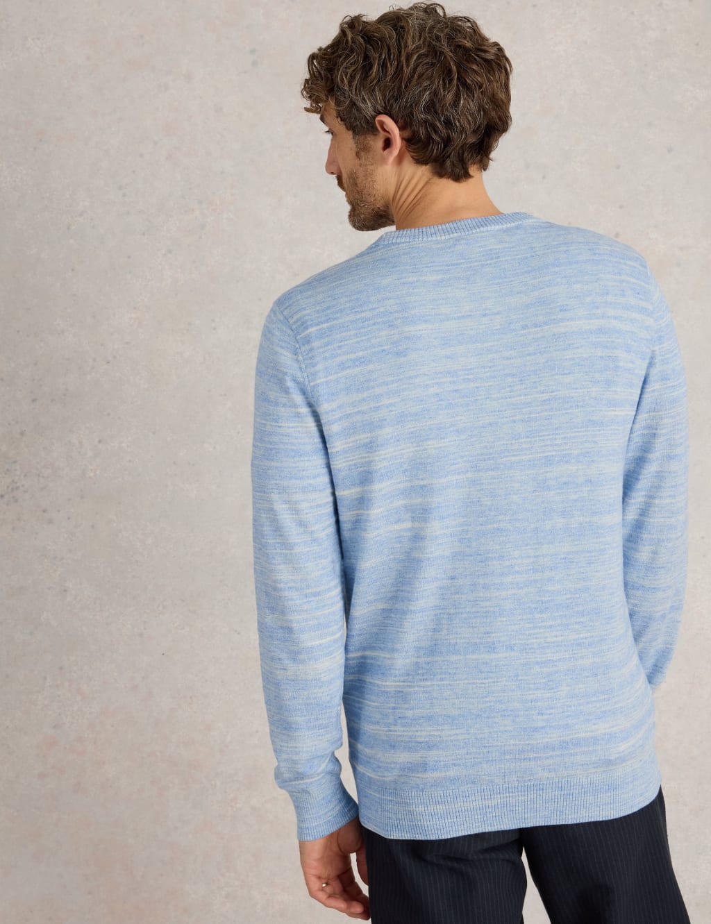Pure Cotton Space Dye Crew Neck Jumper 4 of 6