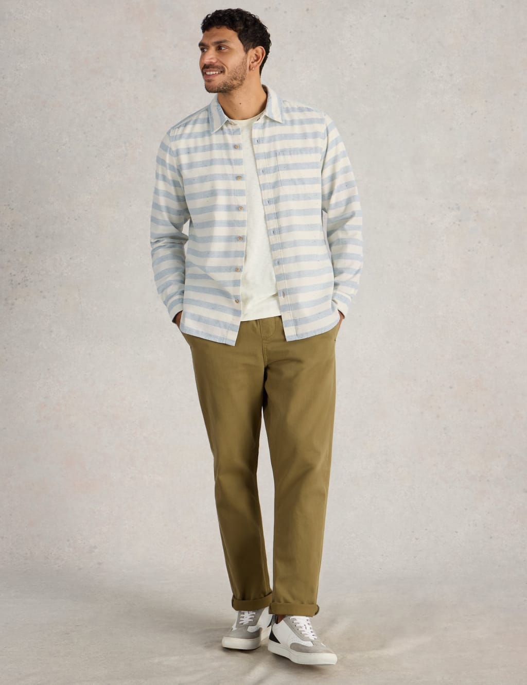 Easy Iron Pure Cotton Striped Shirt 4 of 7