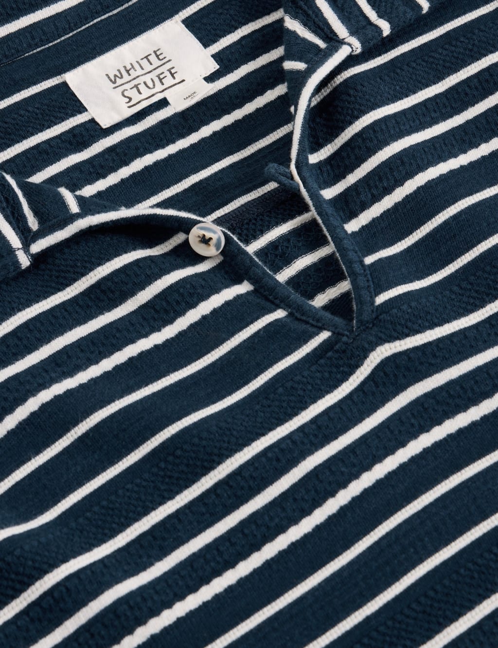 Pure Cotton Jacquard Striped Polo Shirt 6 of 6