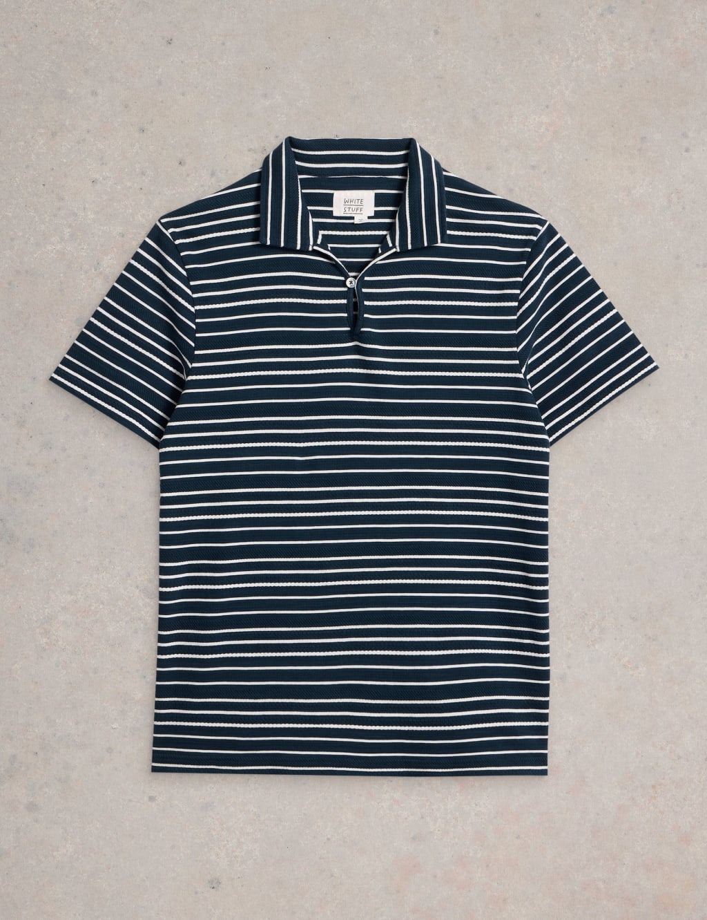 Pure Cotton Jacquard Striped Polo Shirt 2 of 6