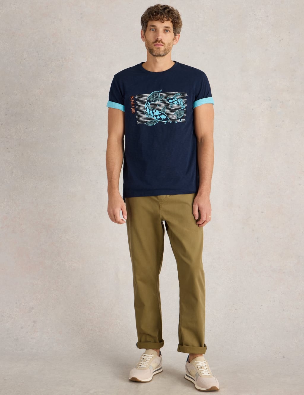 Pure Cotton Koi Fish Graphic T-Shirt 3 of 6