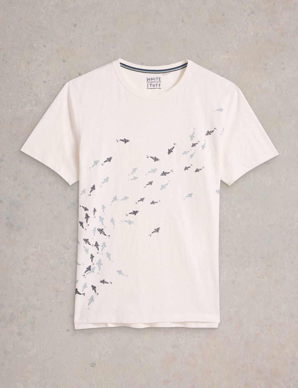 Pure Cotton Swimming Fish Graphic T-Shirt 2 of 6