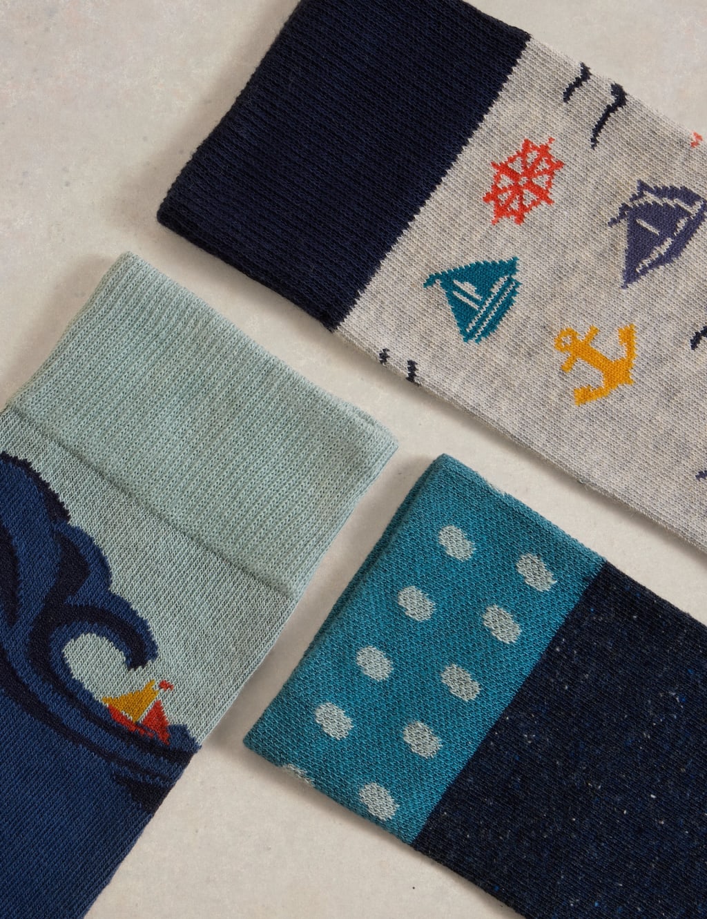 3 Pack Assorted Cotton Rich Socks 2 of 2