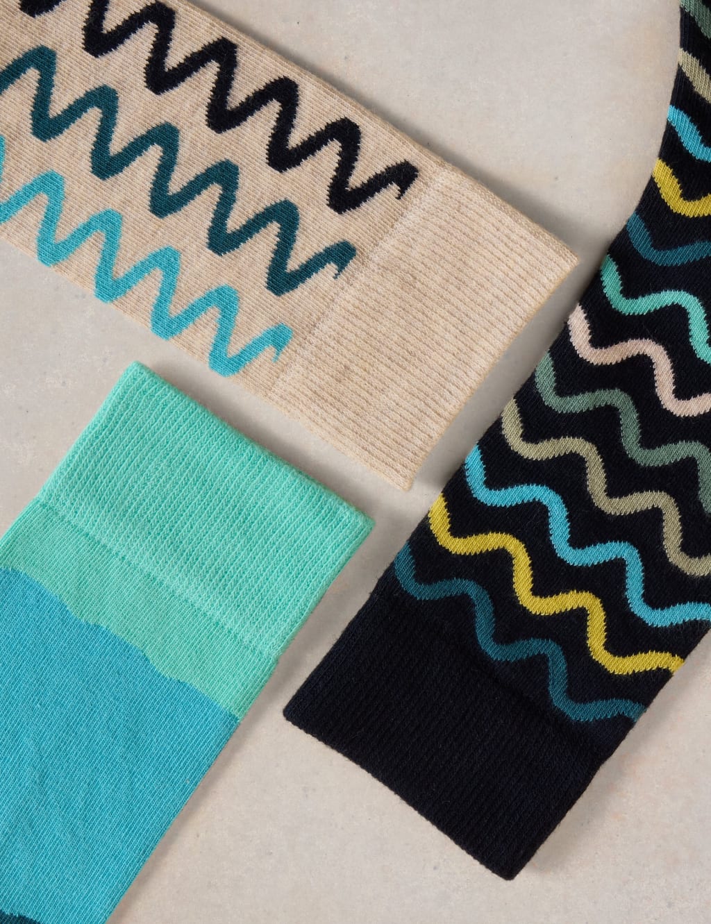 3 Pack Assorted Cotton Rich Socks 2 of 2