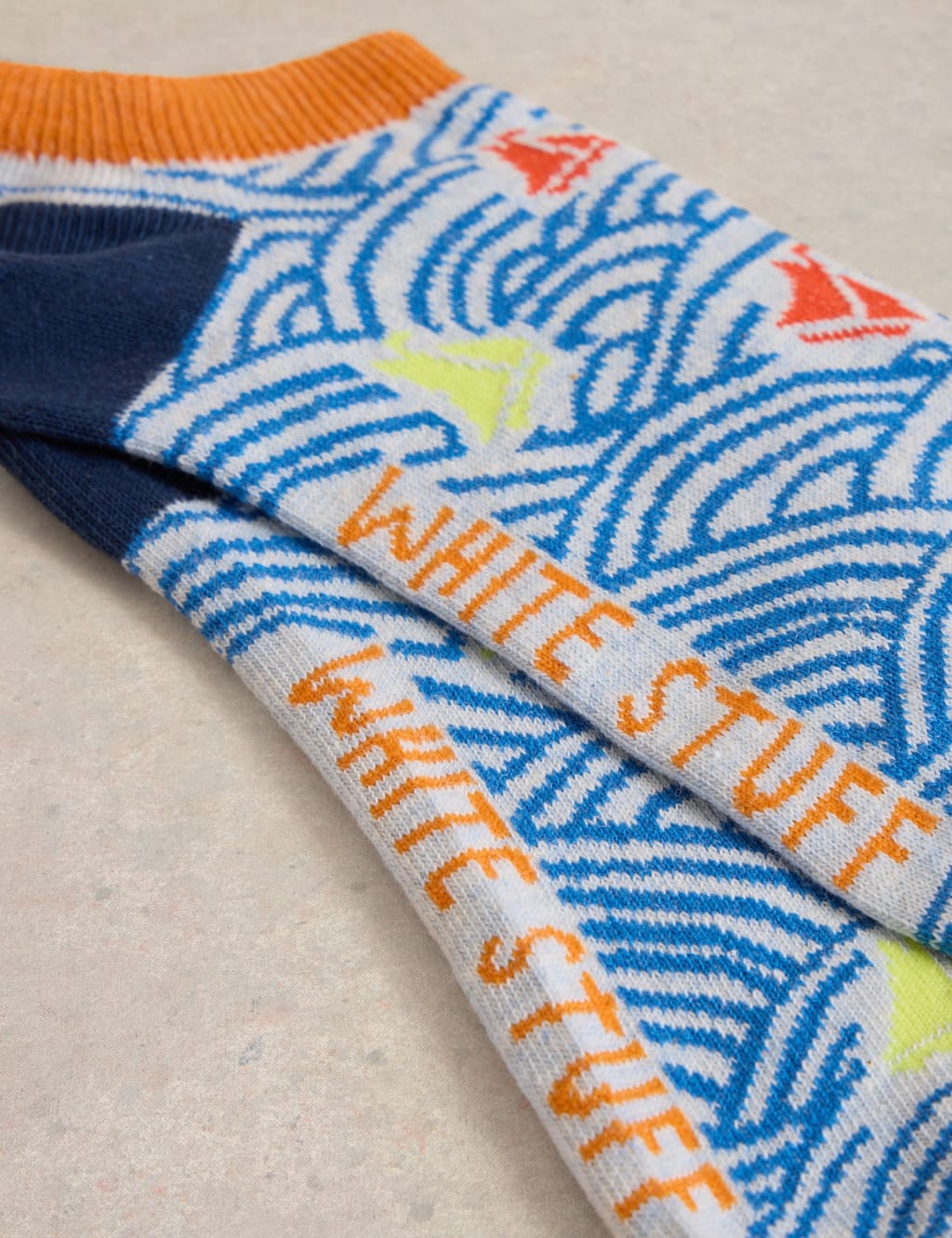 Cotton Rich Wave Trainer Socks 2 of 2