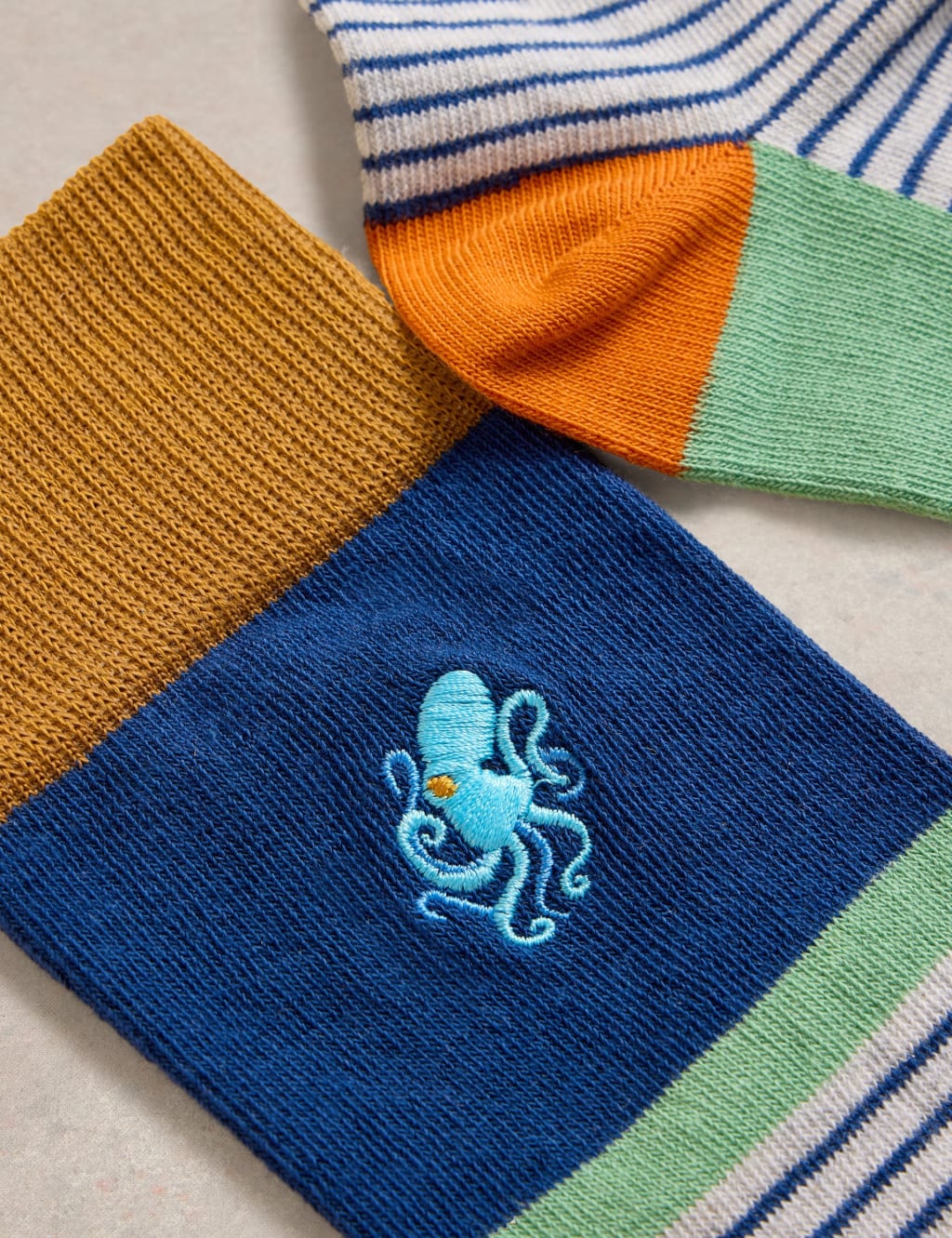 Embroidered Octopus Pure Cotton Socks 2 of 2