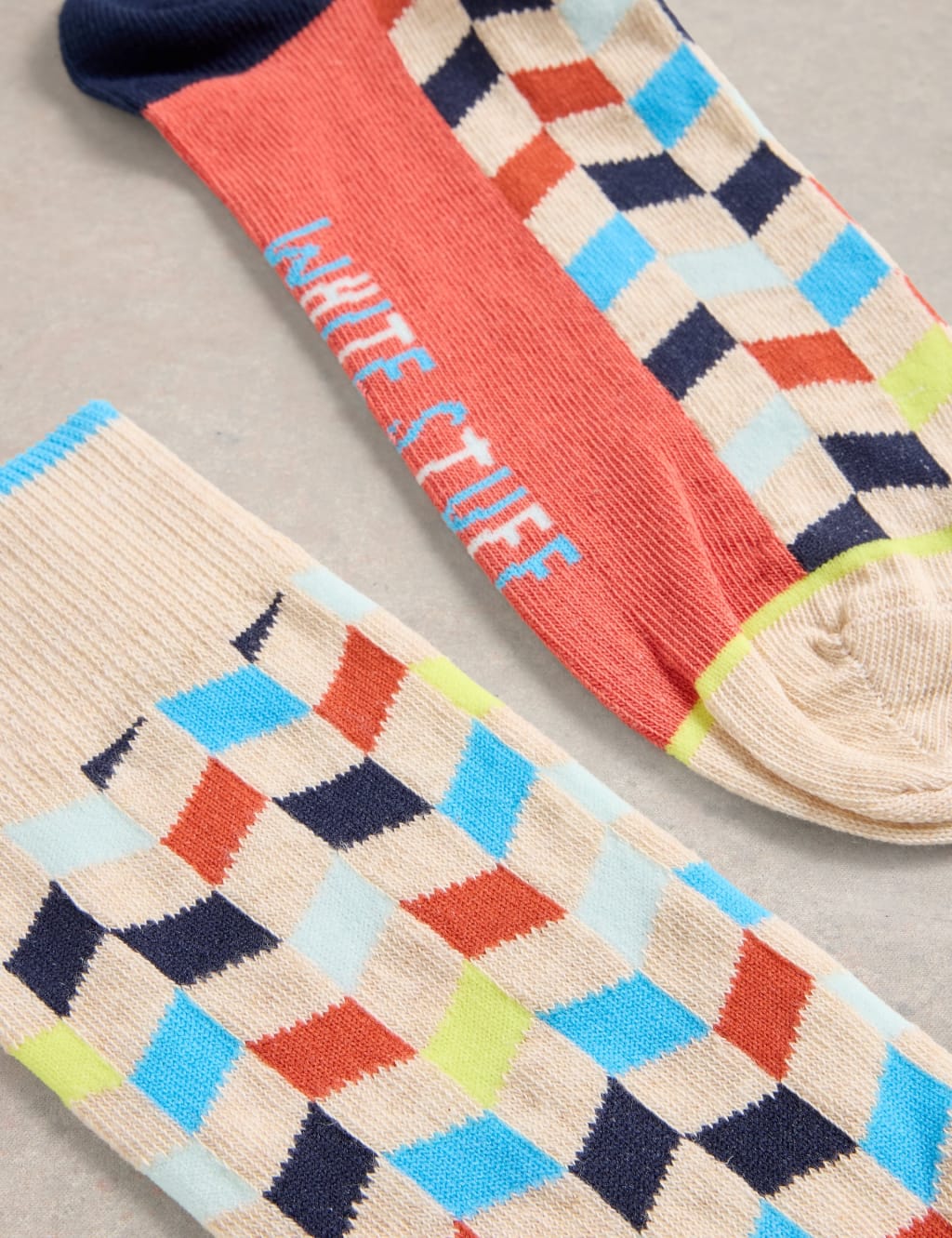 Cotton Rich Geometric Ankle High Socks 2 of 2