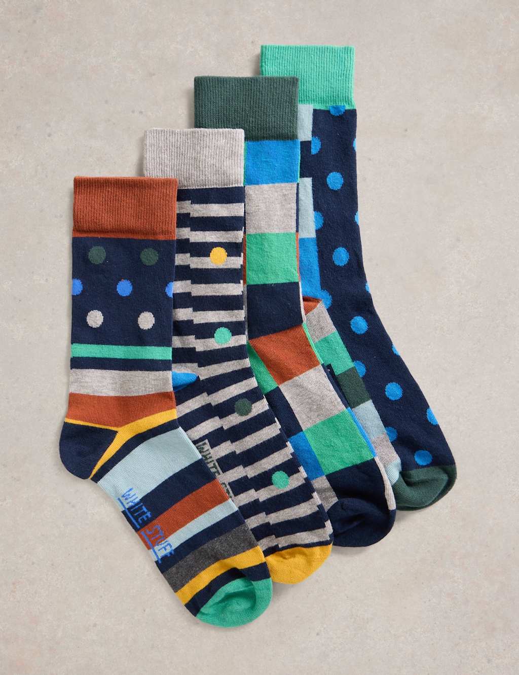 4pk Assorted Cotton Rich Socks 2 of 4