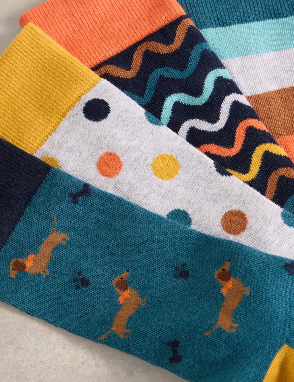 4pk Patterned Cotton Rich Socks 4 of 4