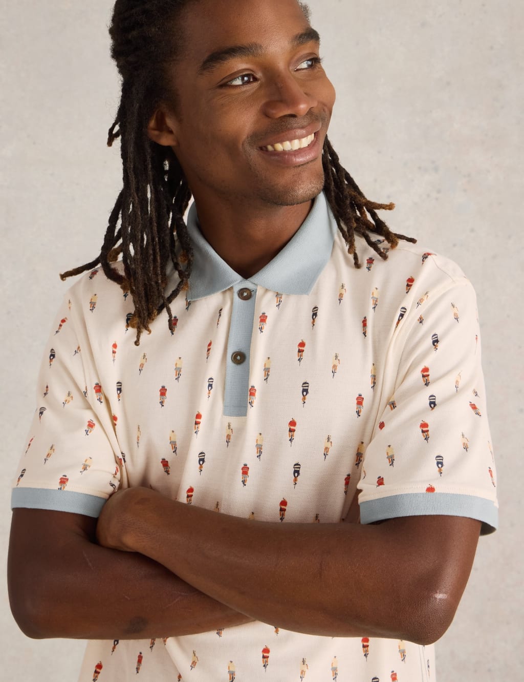 Pure Cotton Bike Print Polo Shirt 5 of 6