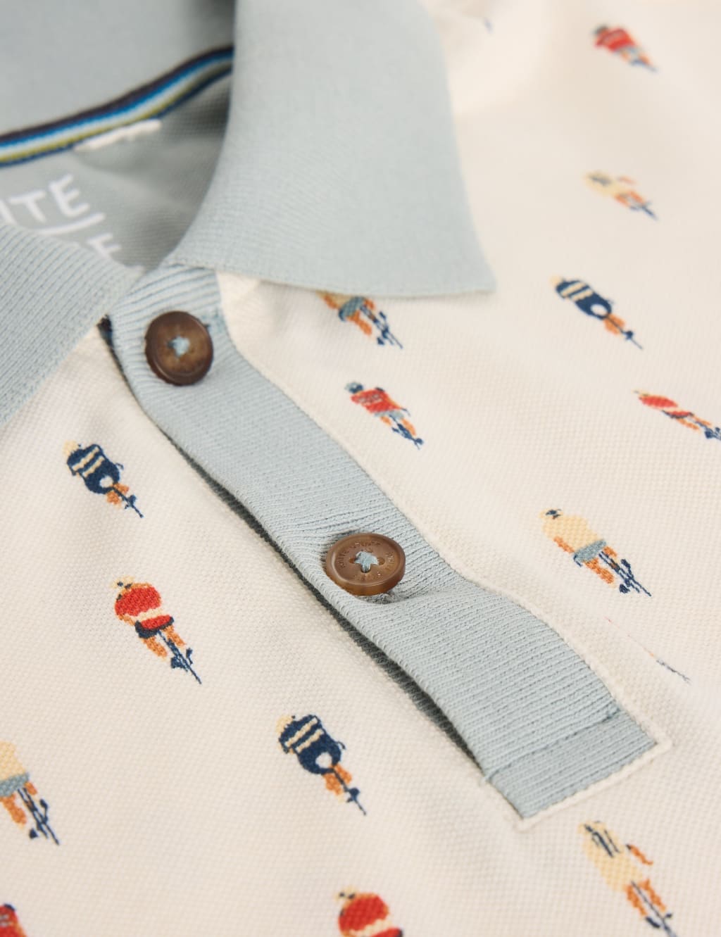 Pure Cotton Bike Print Polo Shirt 6 of 6