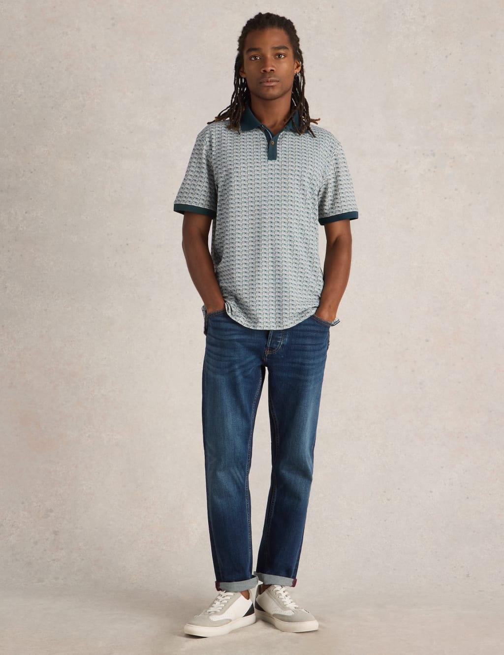 Pure Cotton Tape Print Polo Shirt 3 of 6