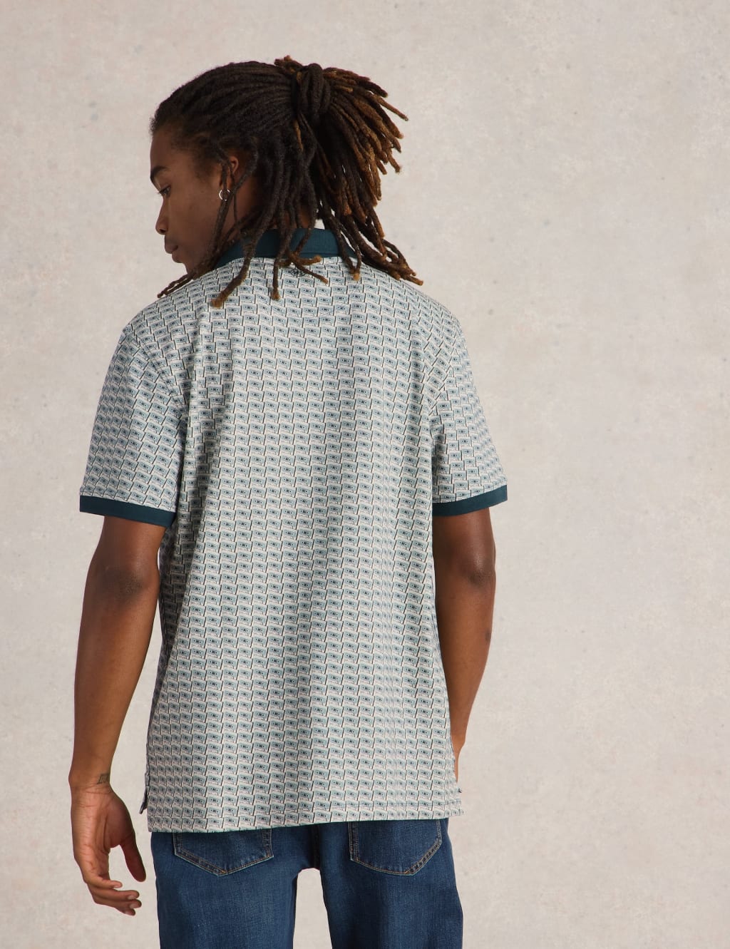 Pure Cotton Tape Print Polo Shirt 4 of 6