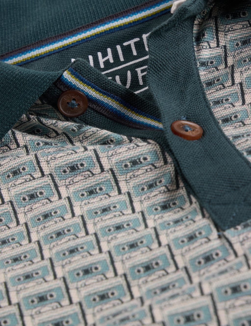 Pure Cotton Tape Print Polo Shirt 6 of 6