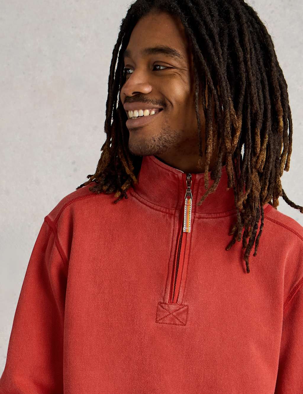Pure Cotton Graphic Half Zip Sweatshirt 5 of 7
