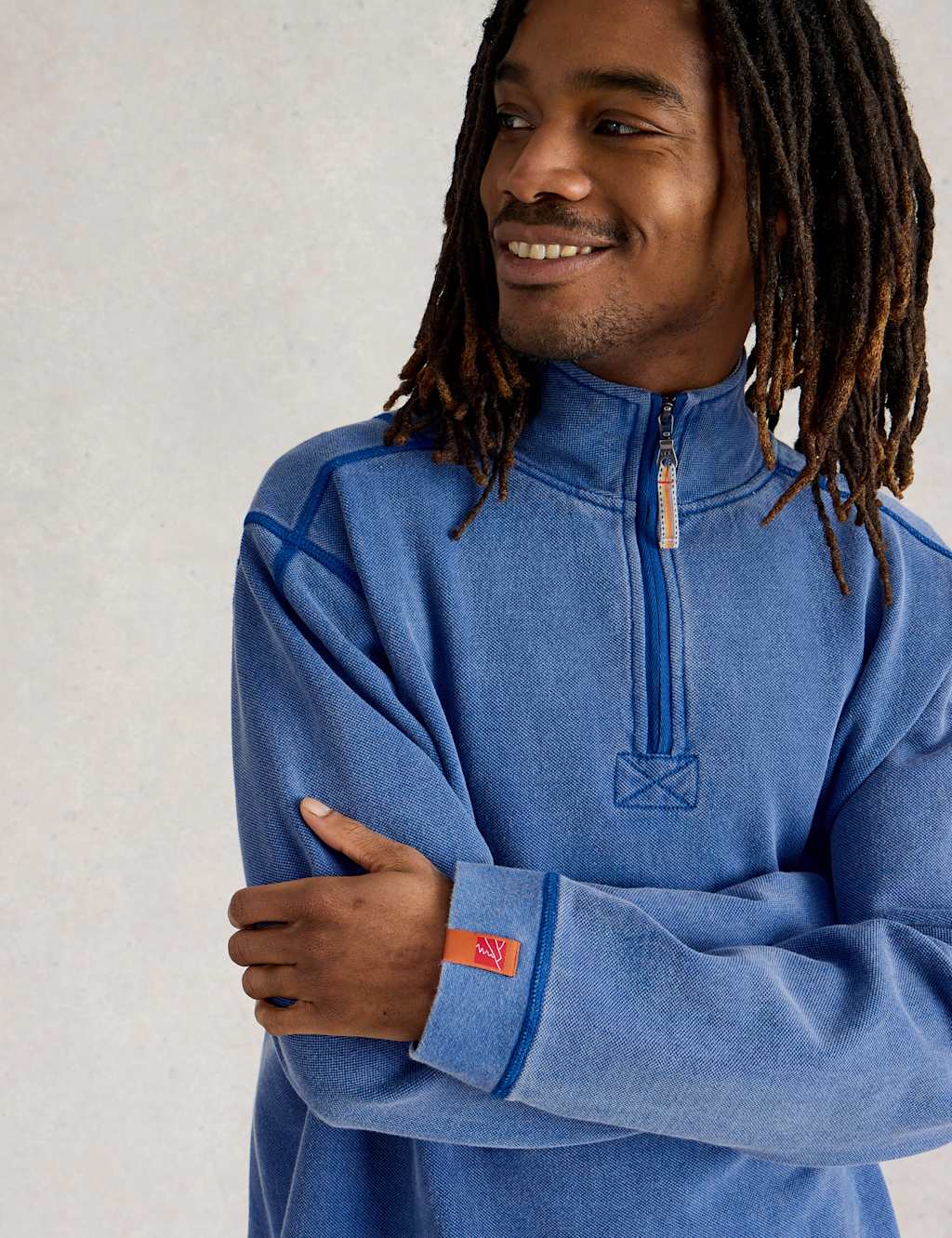 Pure Cotton Graphic Half Zip Sweatshirt 5 of 7