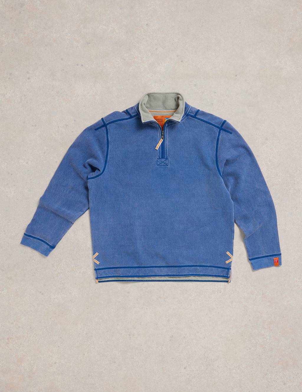 Pure Cotton Graphic Half Zip Sweatshirt 2 of 7