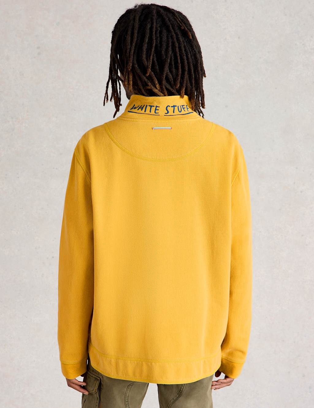 Pure Cotton Pique Half Zip Sweatshirt 4 of 7