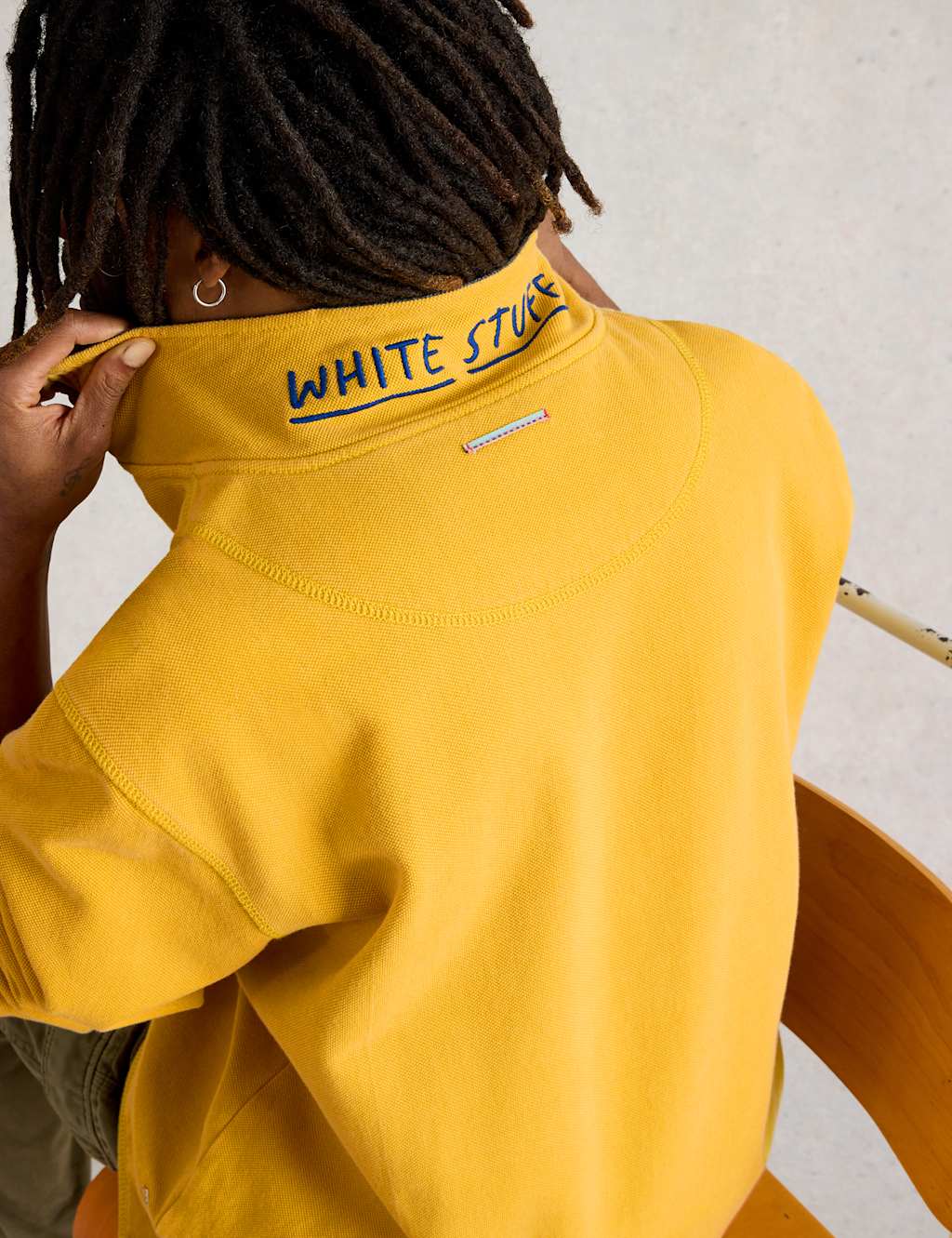 Pure Cotton Pique Half Zip Sweatshirt 5 of 7