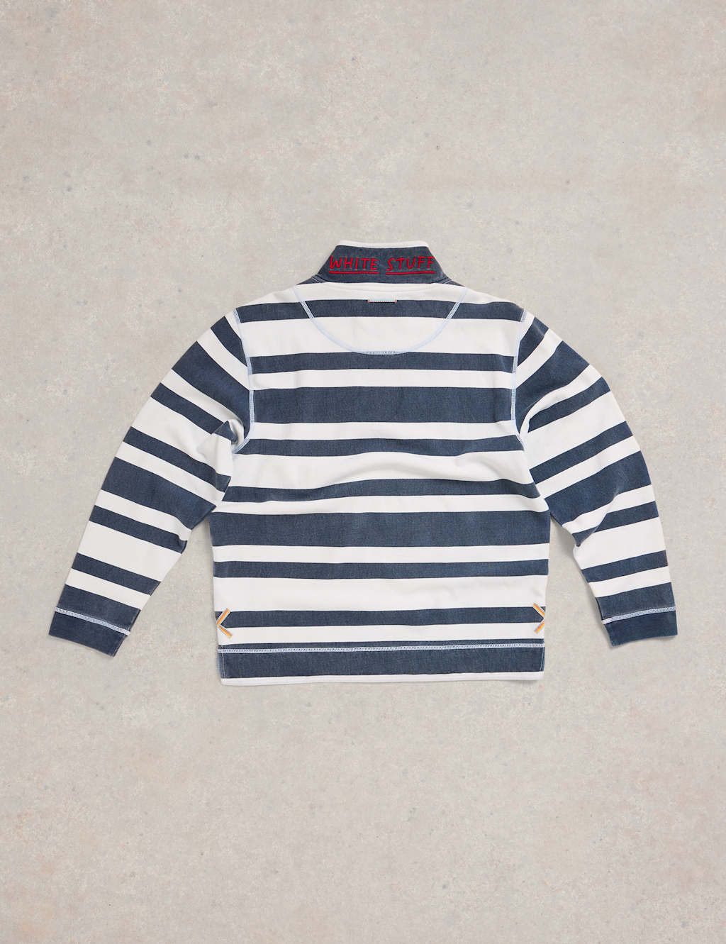 Pure Cotton Striped Half Zip Sweatshirt 5 of 7