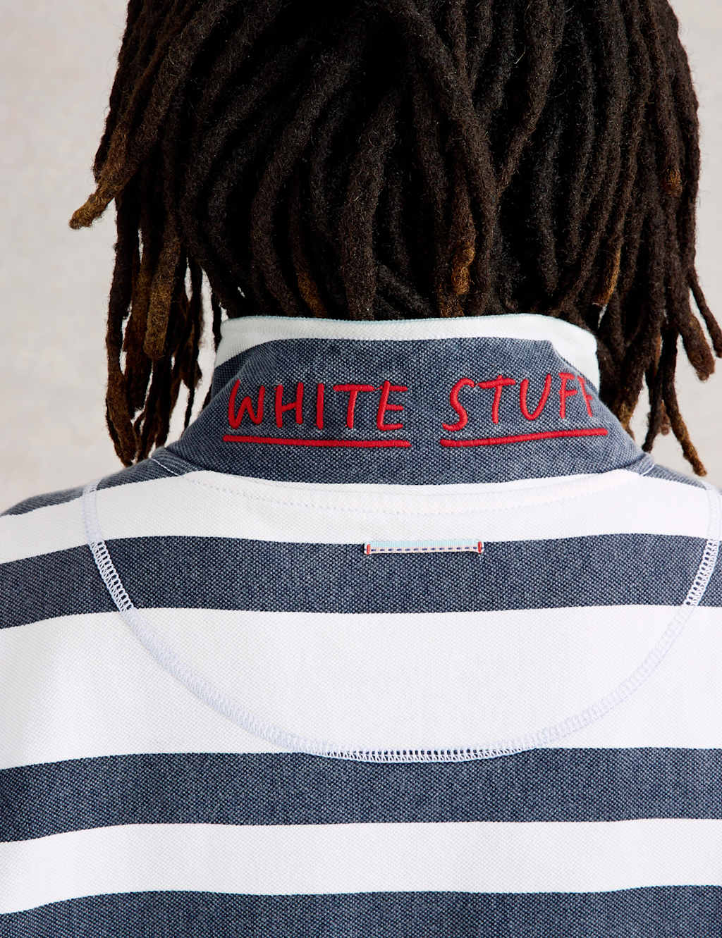 Pure Cotton Striped Half Zip Sweatshirt 6 of 7