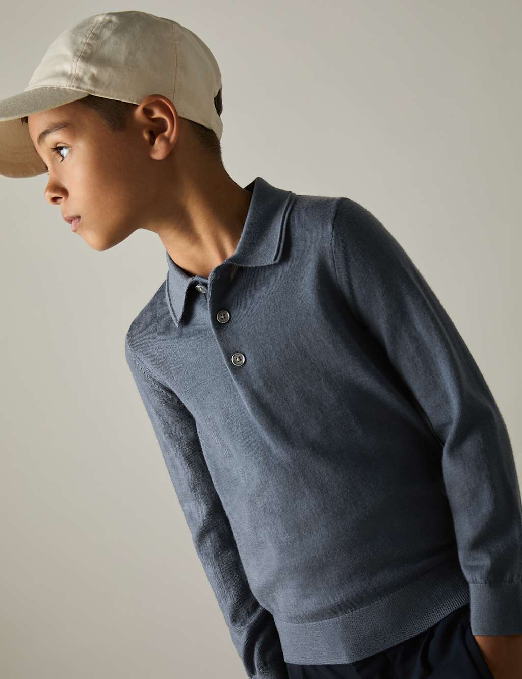 Pure Merino Wool Knitted Polo Shirt (3-14 Yrs) 3 of 4
