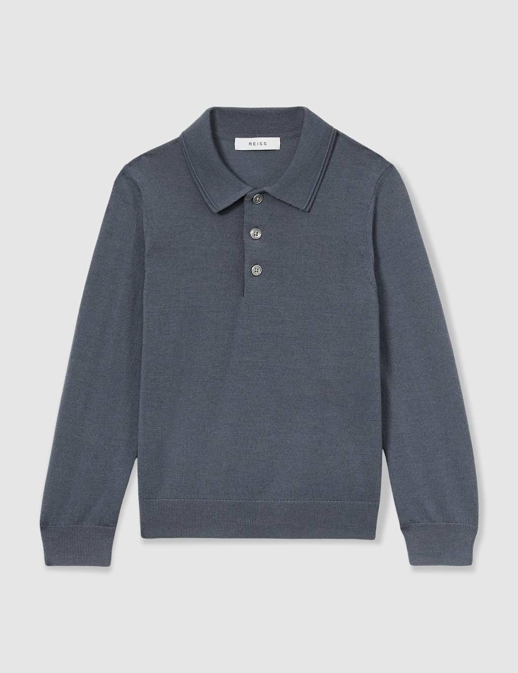 Pure Merino Wool Knitted Polo Shirt (3-14 Yrs) 2 of 4