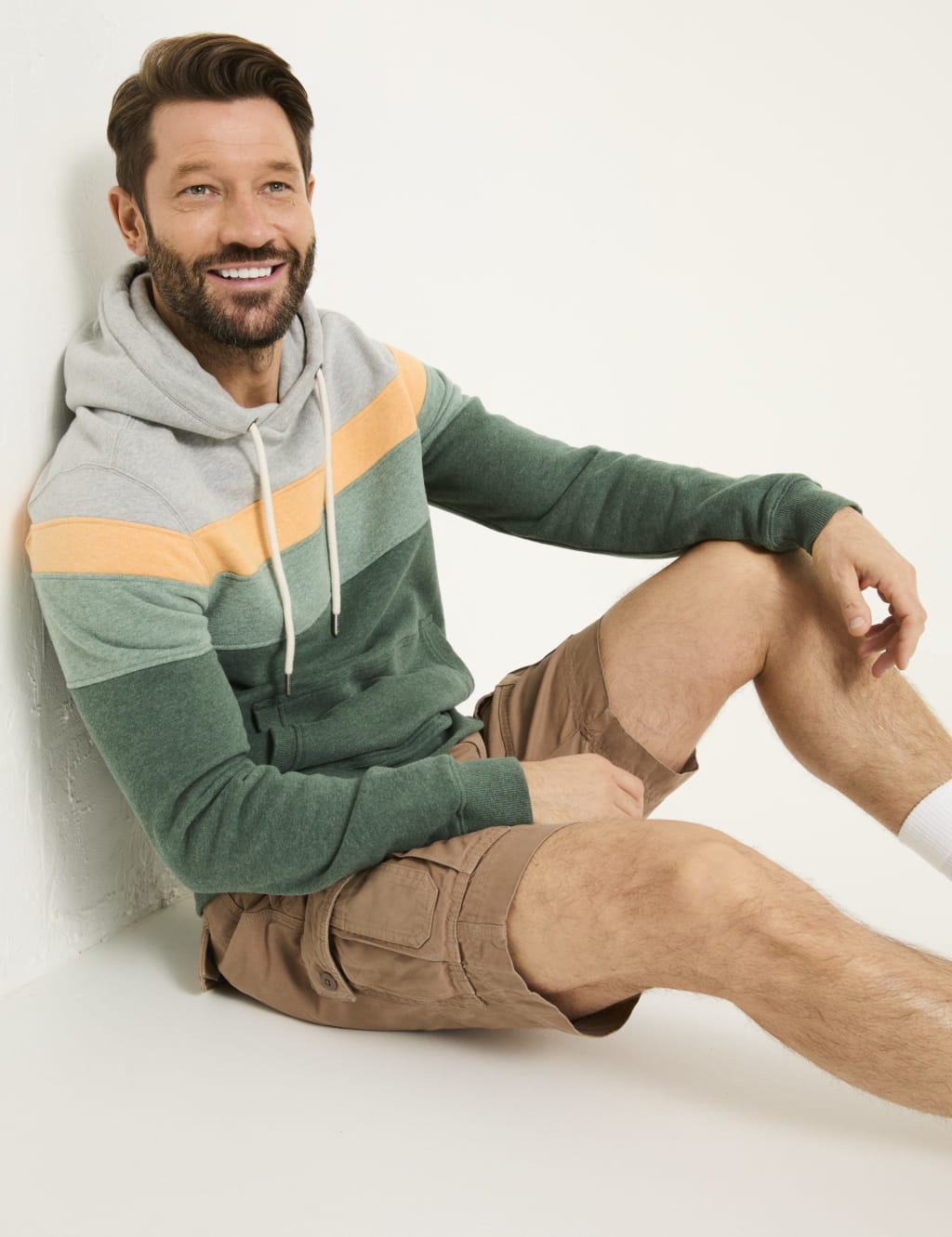 Pure Cotton Colour Block Hoodie 3 of 5