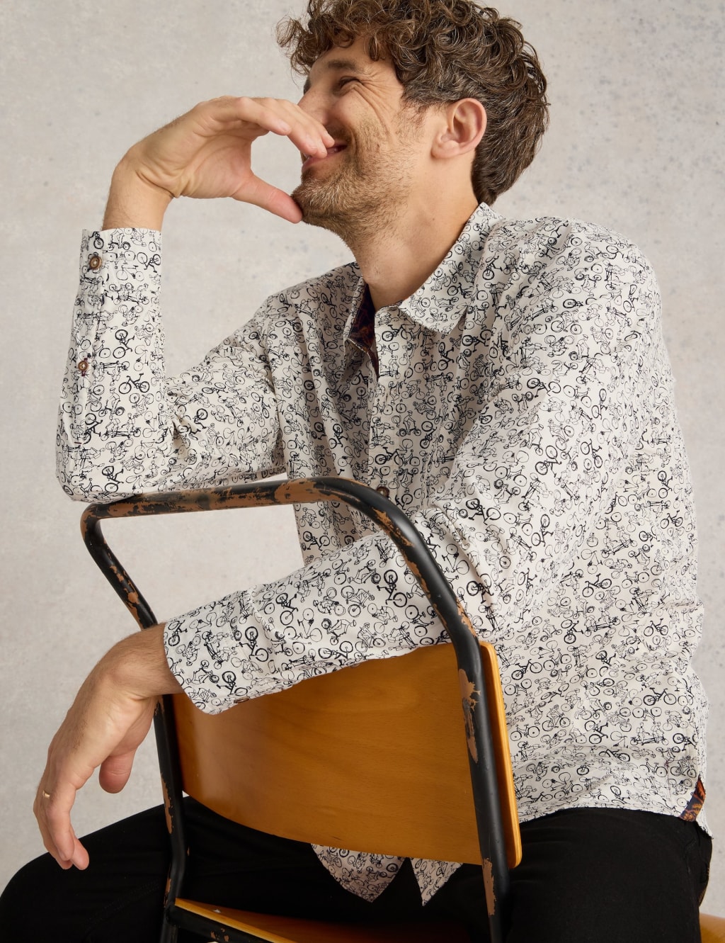 Pure Cotton Bike Print Shirt 3 of 6