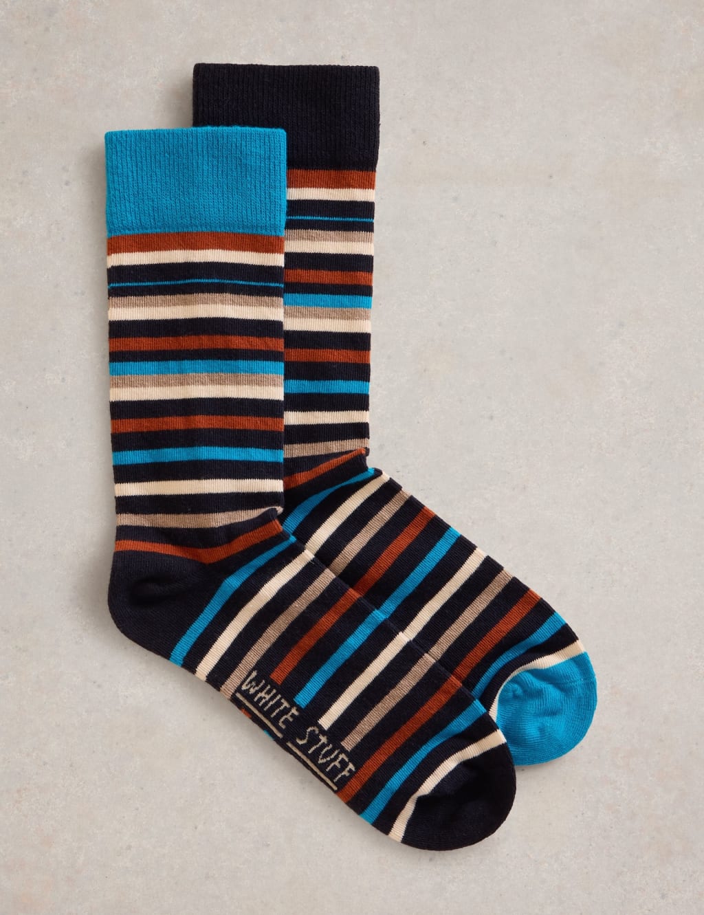 Striped Cotton Rich Socks 1 of 2