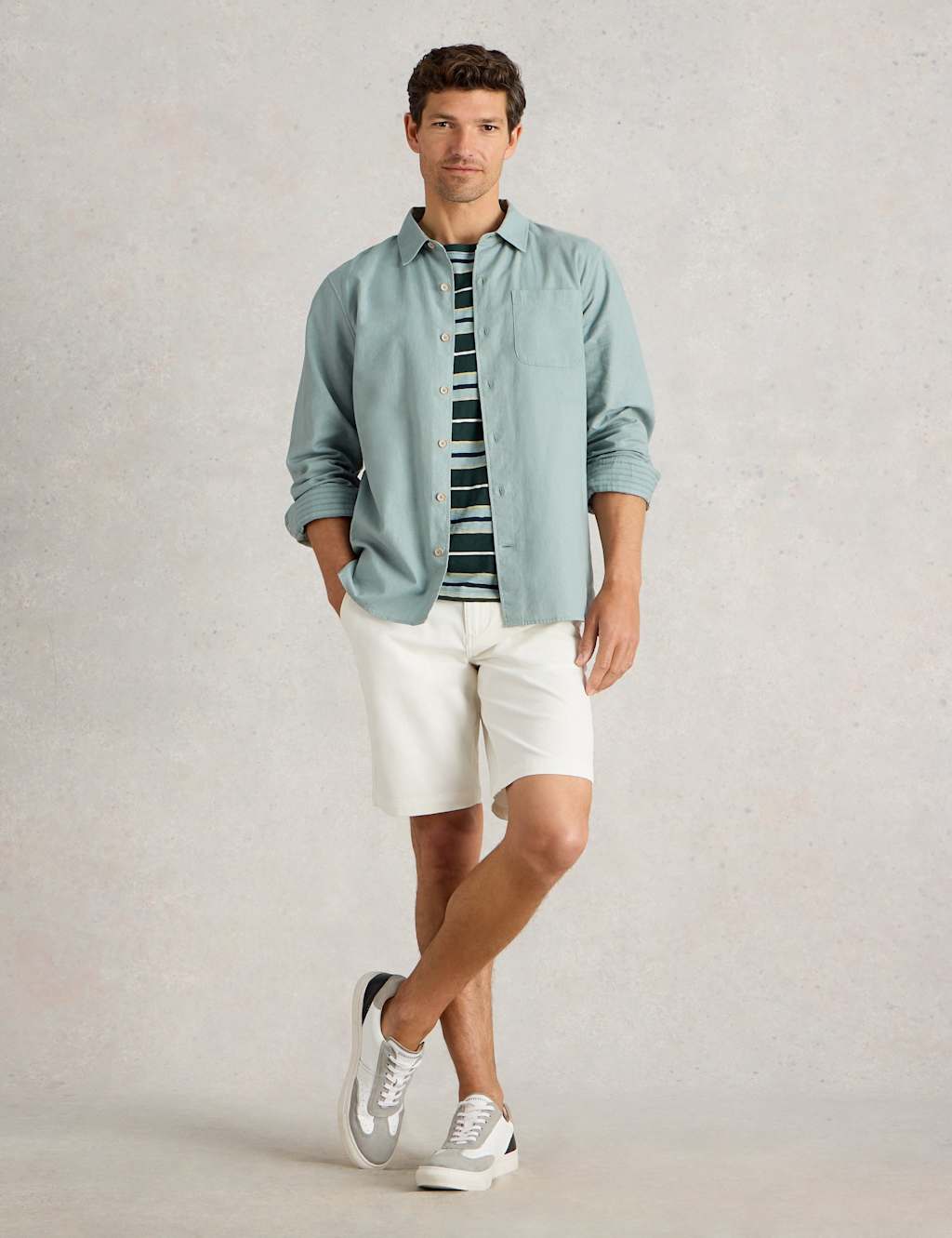 Regular Fit Cotton Linen Blend Shirt 3 of 6