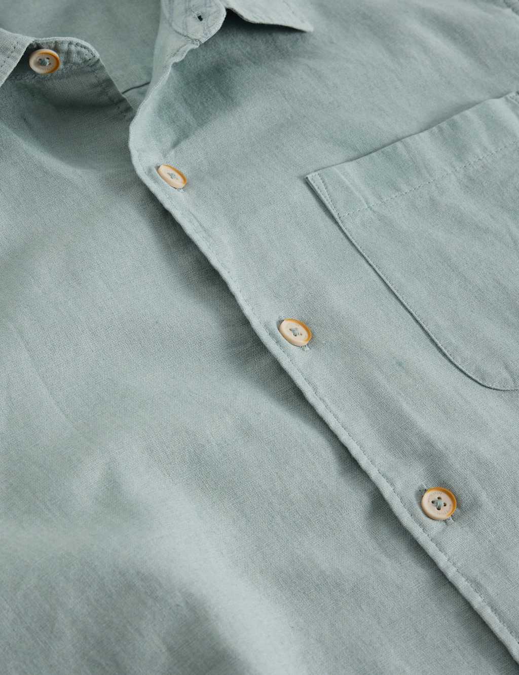 Regular Fit Cotton Linen Blend Shirt 6 of 6