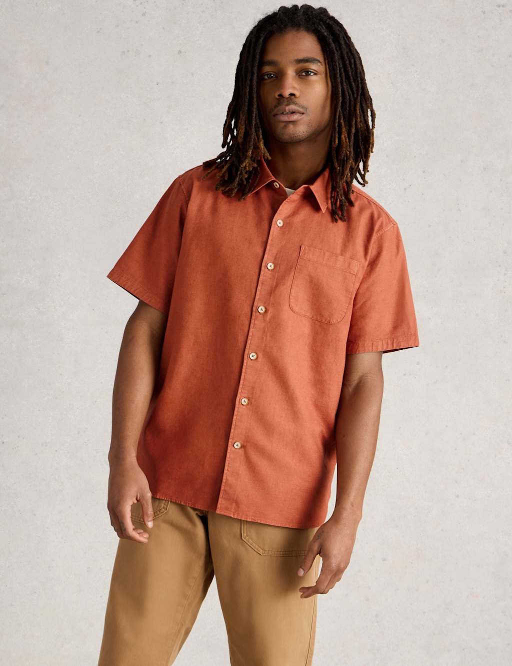 Linen Blend Short Sleeve Shirt 5 of 6
