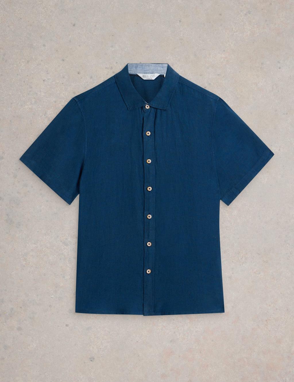 Regular Fit Pure Linen Short Sleeve Shirt 2 of 6