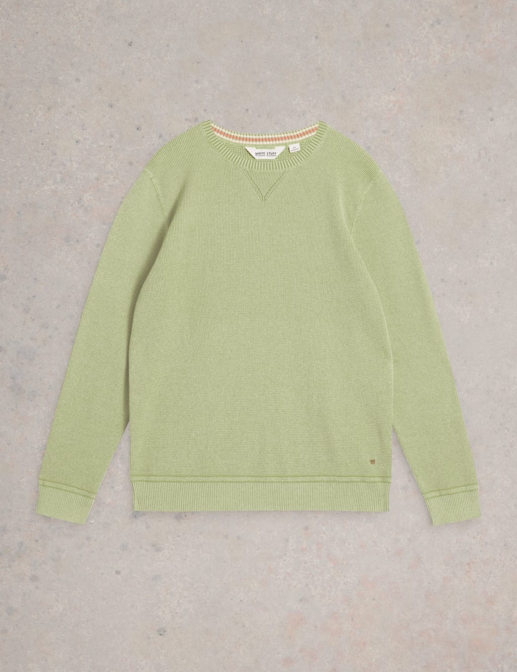Pure Cotton Textured Crew Neck Jumper 2 of 6