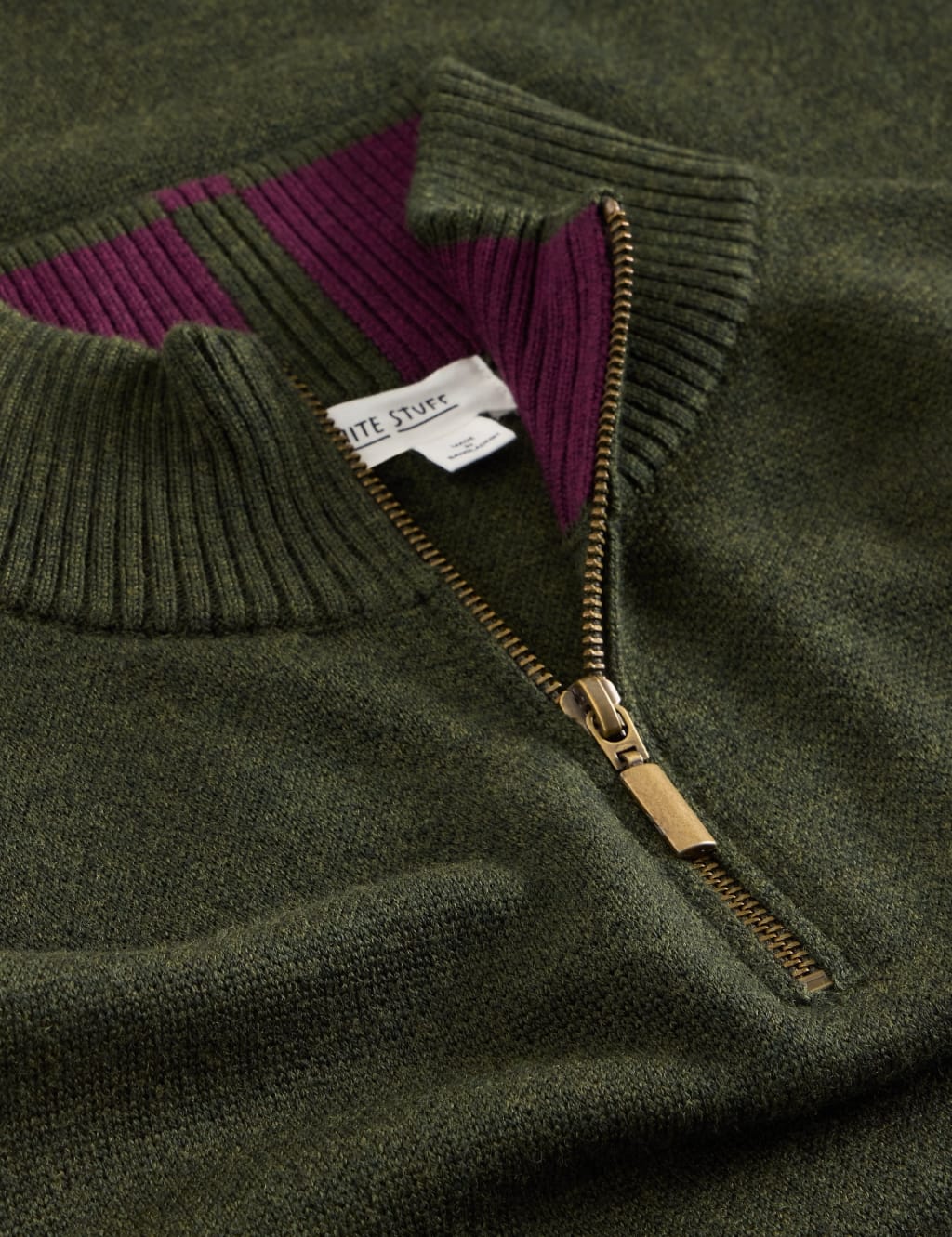 Pure Merino Wool Funnel Neck Half Zip Jumper 6 of 6