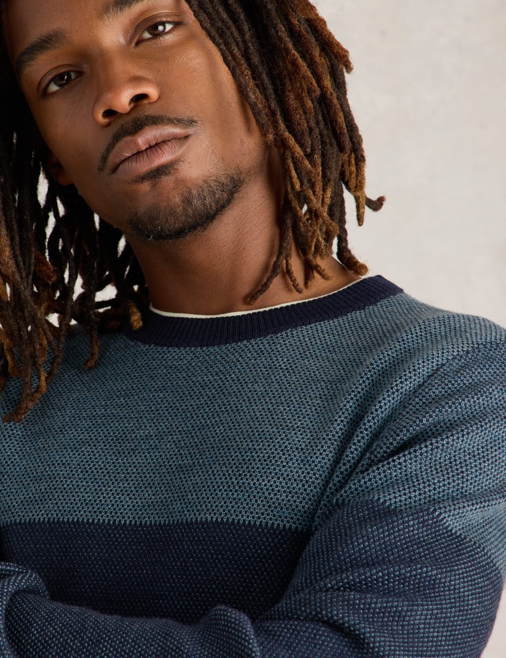 Pure Wool Jacquard Crew Neck Jumper White Stuff M S