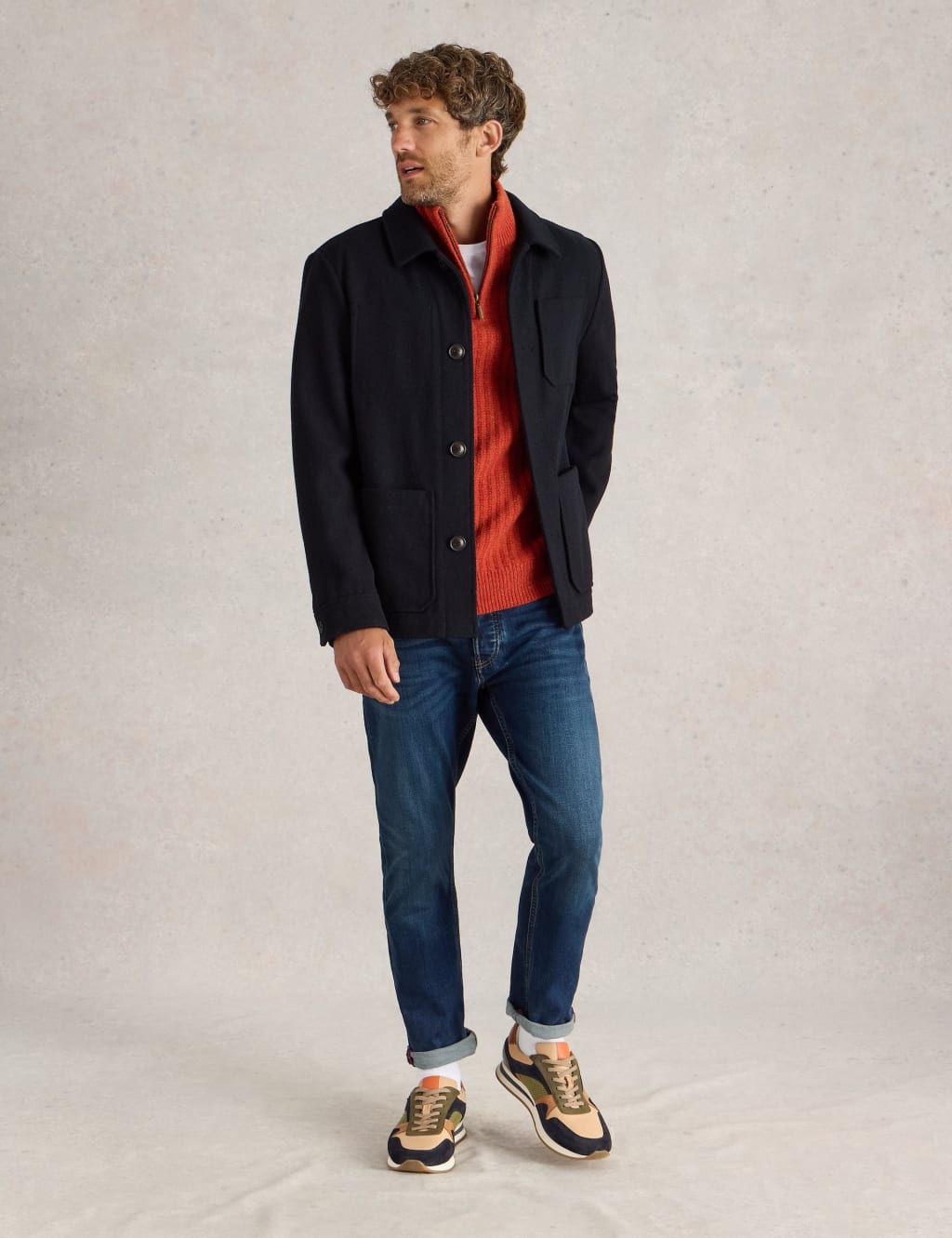 Wool blend chore jacket hotsell