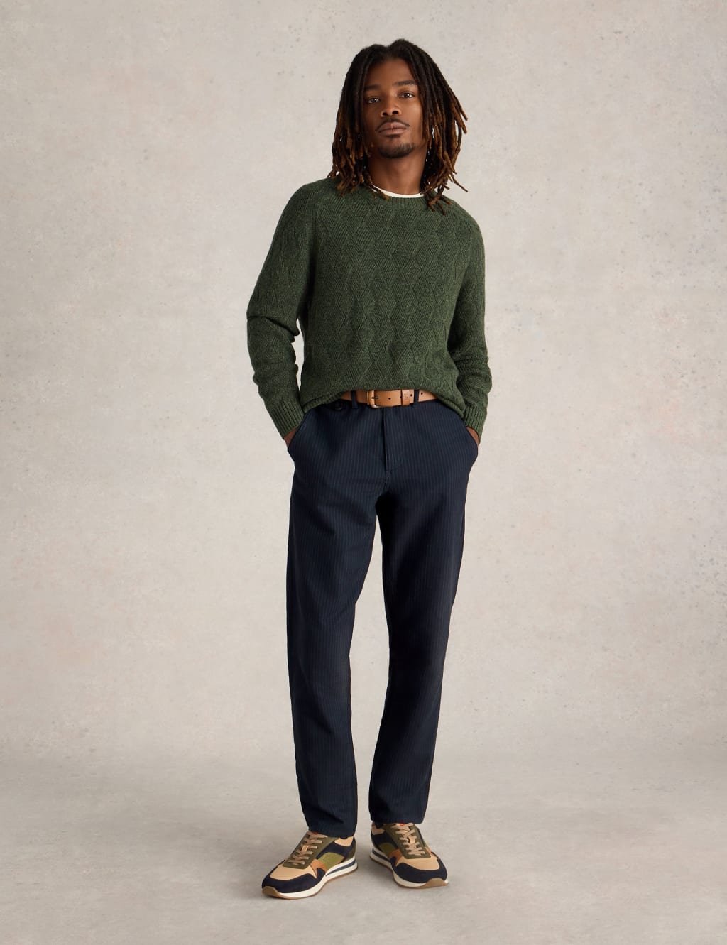Pinstripe chinos on sale