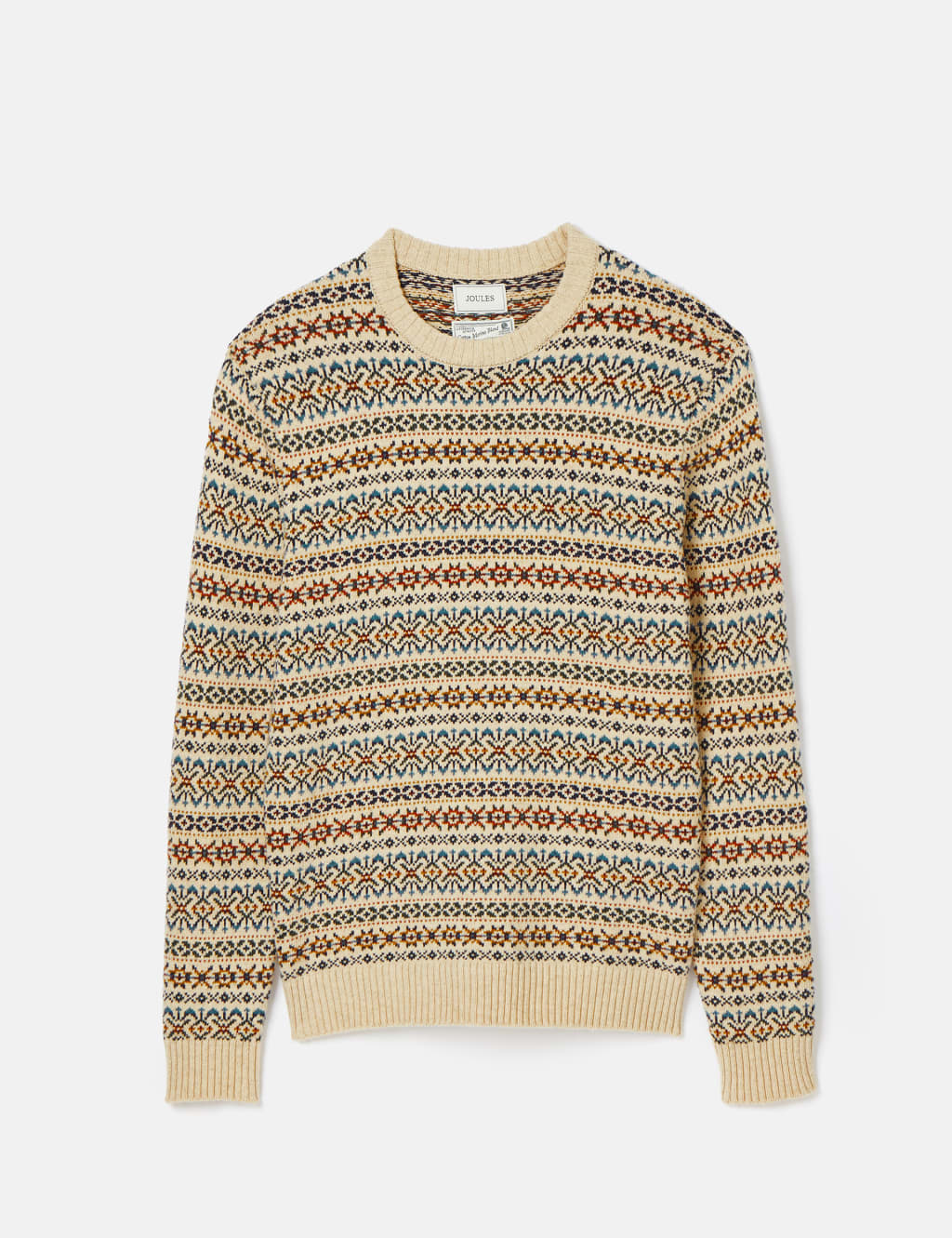 Pure Cotton Fair Isle Crew Neck Jumper 2 of 7