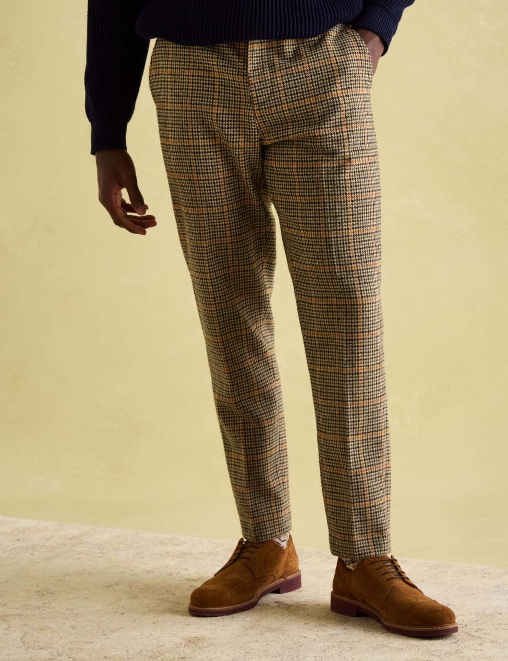 M&s check trousers clearance
