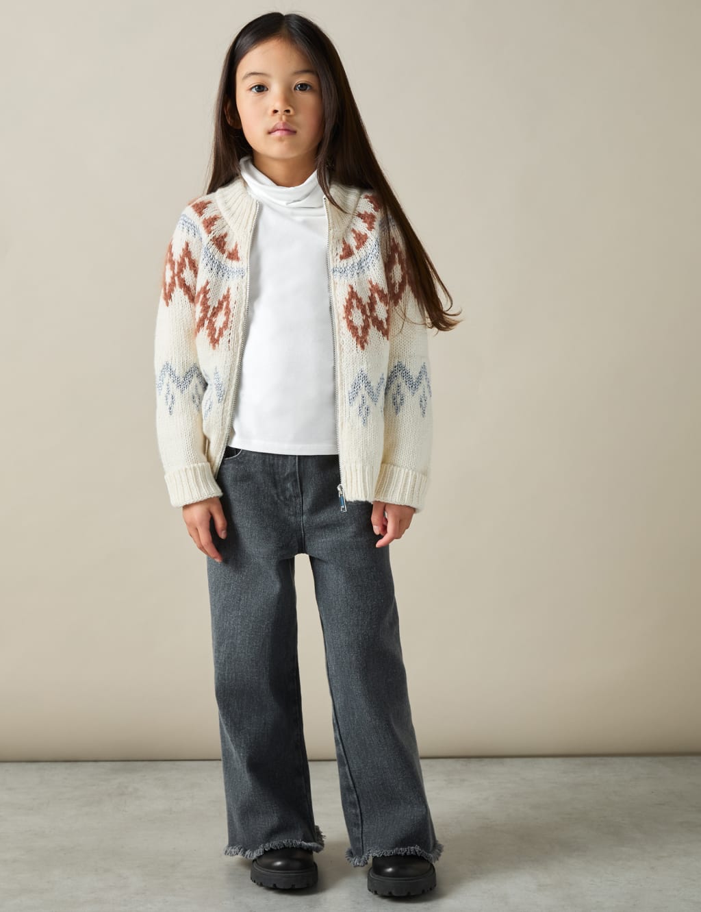 Cotton Rich Roll Neck Top (4-14 Yrs) 3 of 4