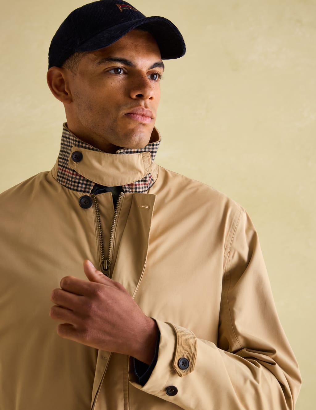 Cotton Blend Waterproof Overcoat Joules M S